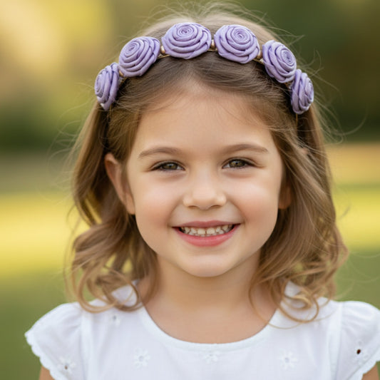 Floral Hair Band for Girls | Lavender