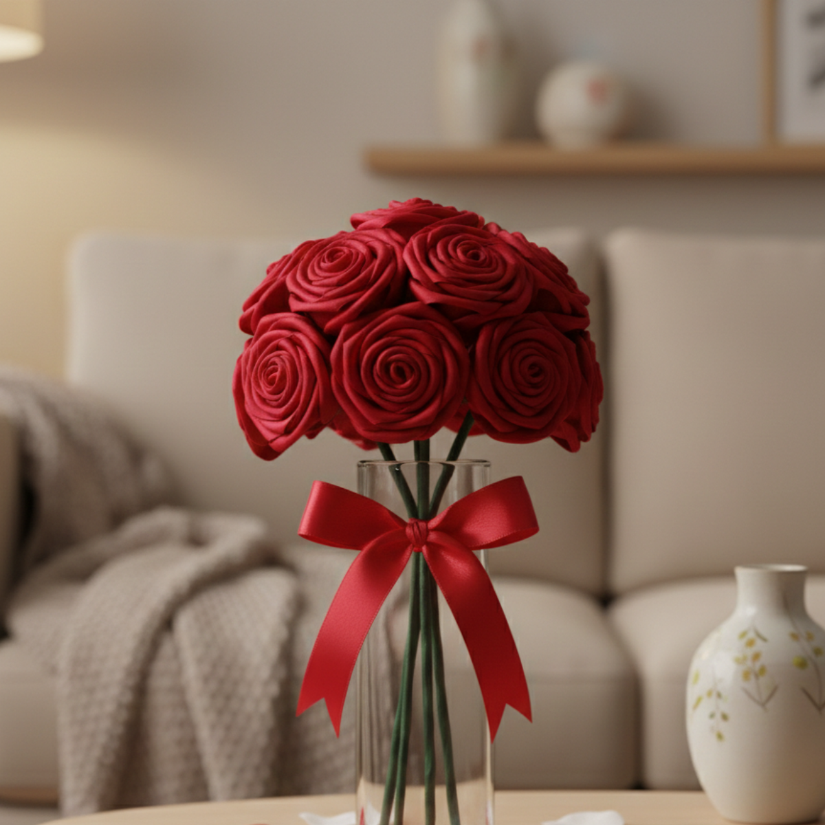 Artificial Rose Bouquet Romantic Gift for Valentines Day