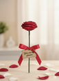 Handmade Satin Red Rose Valentine Gift | Forever Love Rose