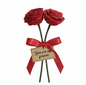 Artificial Red Rose Flower Satin Fabric Romantic Gift - SET OF 2